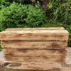 SKRZYNKA DREWNIANA naturalna KOSZYK na owoce opalana 34x20x13 cm