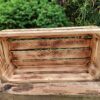 SKRZYNKA DREWNIANA naturalna KOSZYK na owoce opalana 34x20x13 cm