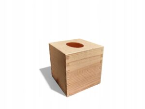 CHUSTECZNIK drewniany PUDEŁKO na chusteczki decupsge ozdobne EKO 14x14x13