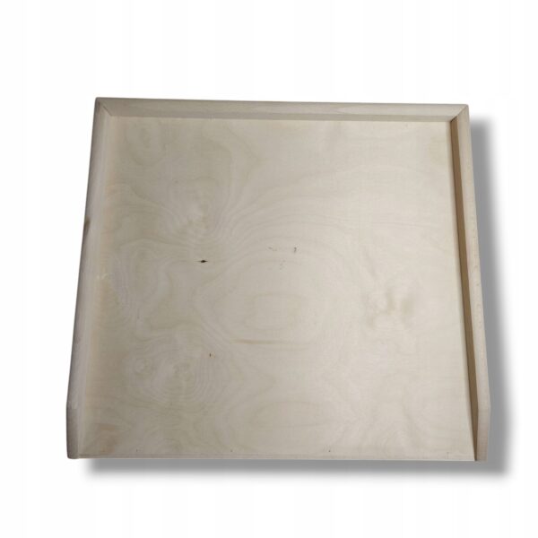 Stolnica drewniana jednostronna do ciasta naturalna z 3 bokami 57x49x2cm