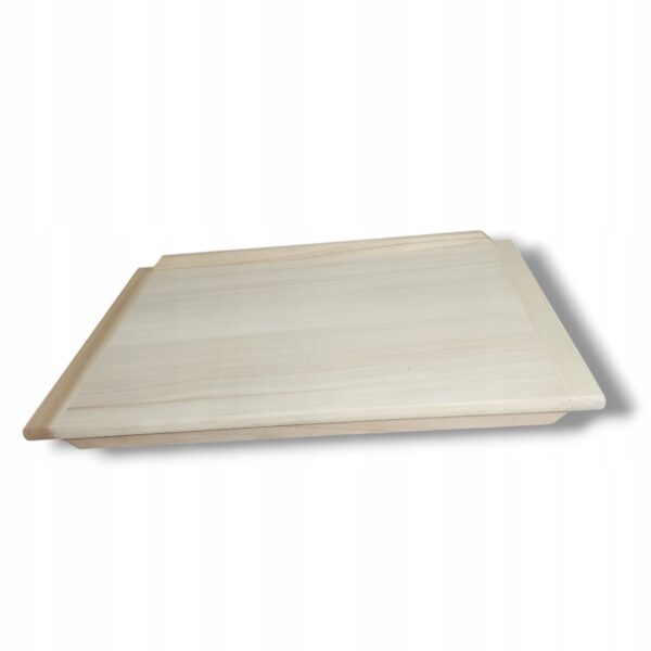 Stolnica drewniana dwustronna do ciasta pizzy naturalna gruba 80x59x4cm