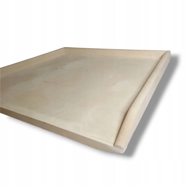 Stolnica drewniana jednostronna do ciasta naturalna z 3 bokami 57x49x2cm