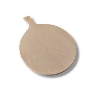 Deska drewniana taca okrągła z uchwytem do krojenia na przystawki 30cm