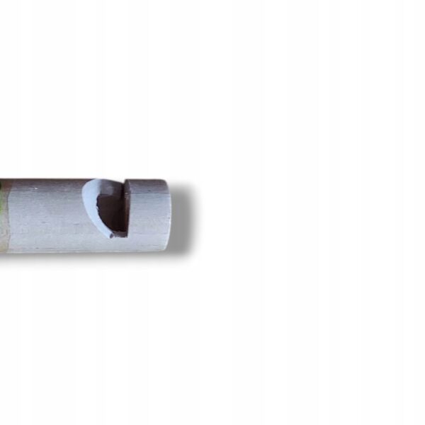Brelok do kluczy gwizdek drewniany rzeźbiony malowany głośny brązowy 8cm