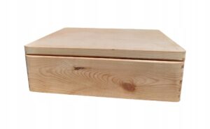 Pudełko drewniane skrzynka zamykana pod grawer baza z uchwytami 40x30x14 cm