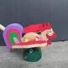 Drewniana zabawka Tradycyjna dla dziecka kogut klepak pchacz na kiju