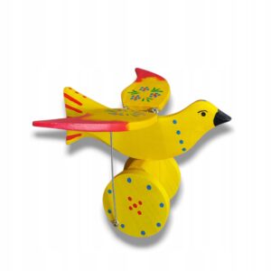 Zabawka drewniana klepak ptak DLA DZIECKA pchacz ręgionalny ręcznie wykon