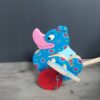 Drewniana zabawka Tradycyjna dla dziecka klepak kaczka pchacz handmade