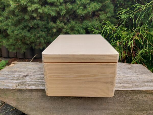 Pudełko drewniane skrzynka zamykana pod grawer baza naturalna - 30x20x10 cm