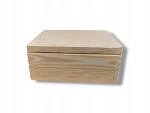 Pudełko drewniane skrzynka zamykana pod grawer baza naturalna - 30x20x10 cm