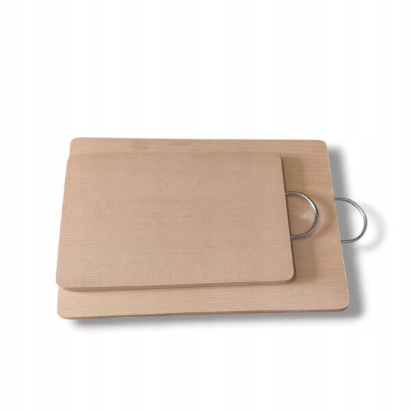 Zestaw 2szt deski drewniane do krojenie twarde bukowe z uchwytem 28cm 35cm